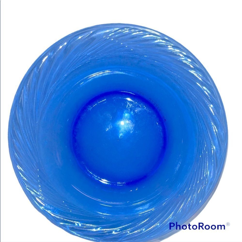Blue cobalt Pyrex swirl bowl